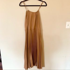 VINTAGE Nude Pleated Dress